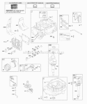 Camshaft Crankshaft Cylinder Engine Sump Lubrication Piston Group Valves Diagram and Parts List for  Briggs and Stratton Engine